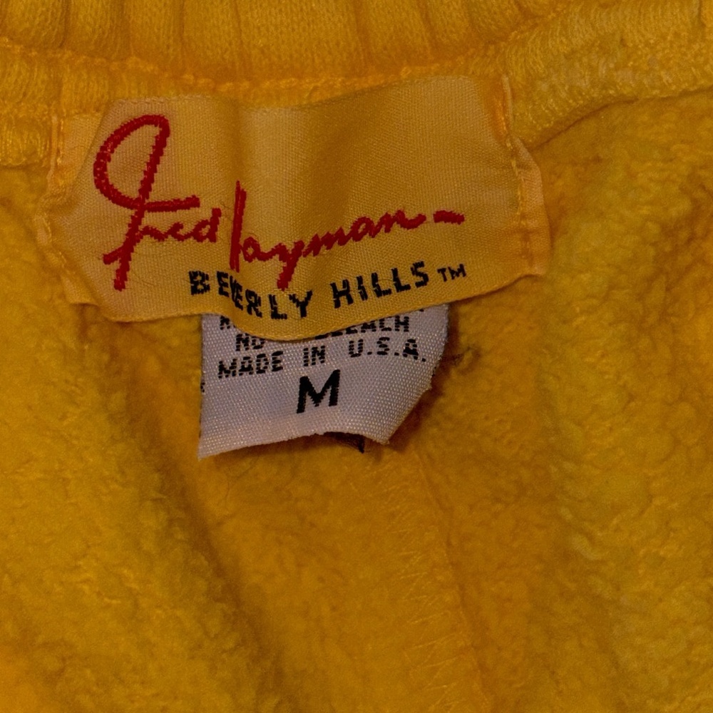 RARE - Fred Hayman Beverly Hills Yellow Hoodie + Shorts Set – Size M EUC - Picture 13 of 13